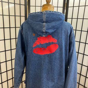 Vintage Embroidered Denim Hooded Jacket - Wally's Picks